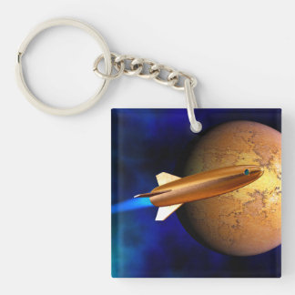 Porte-clefs fusée vintage