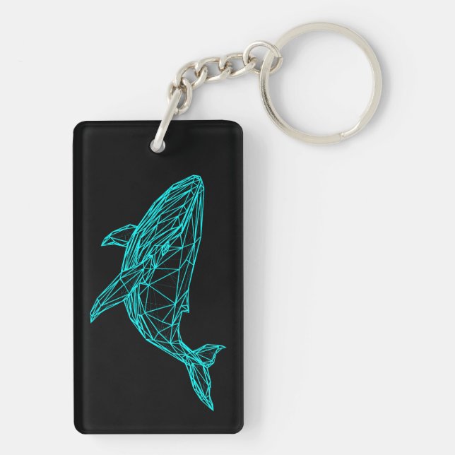 Porte-clefs Futuristic Geometric Whale Keychain (Dos)