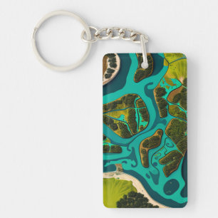 Porte-clefs Futuristic Marshlands