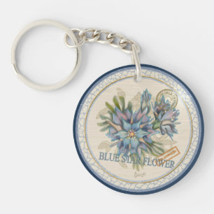 Porte-clefs G Bureau de création Fleur bleue
