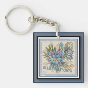 Porte-clefs G Bureau de création Fleur bleue