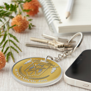 Porte-clefs Gagnant du Prix Or Argent Personnalisé NOM