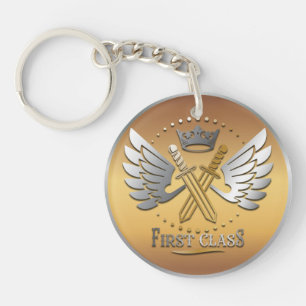 Porte-clefs Gagnant du prix Or Argent Personnalisé NOM