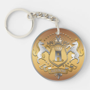 Porte-clefs Gagnant du prix Or Argent Personnalisé NOM
