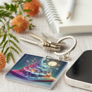 Porte-clefs Galaxie de Noël
