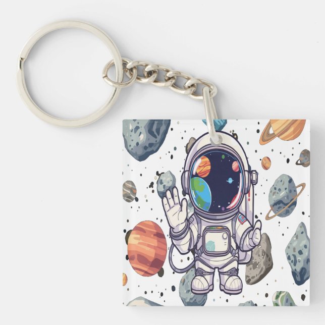 Porte-clefs Galaxy Porte - clé Astronaut Planètes Conception p (Devant)