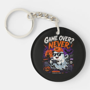 Porte-clefs Game Over Jamais Drôle Gamer Fantôme Halloween