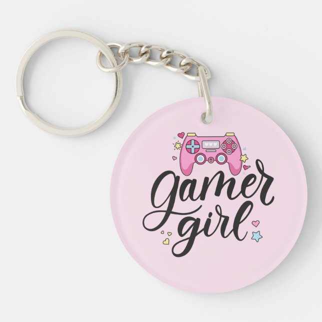 Porte-clefs Gamer fille (Devant)