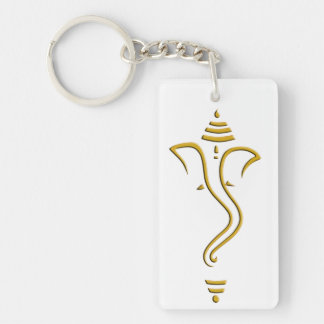 Porte-clefs Ganesh d'or