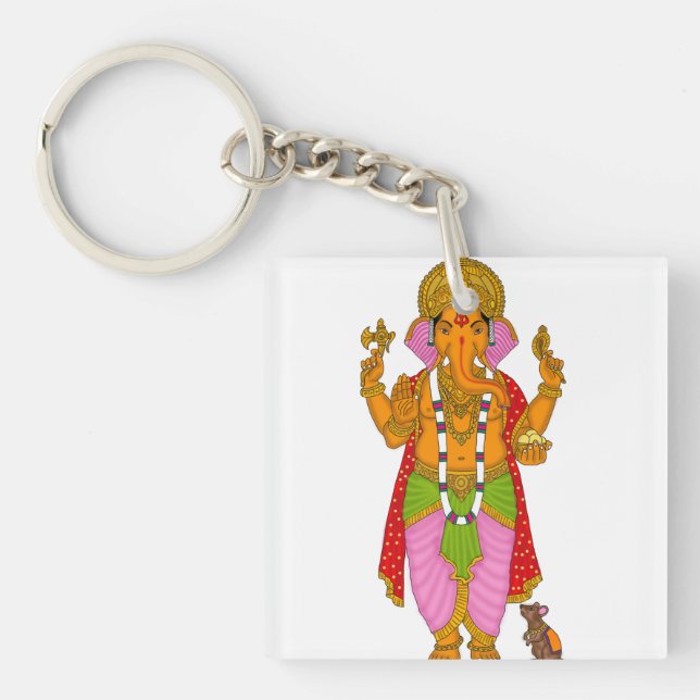 Porte-clefs Ganesha Keychain & Devotional Keyring (Devant)