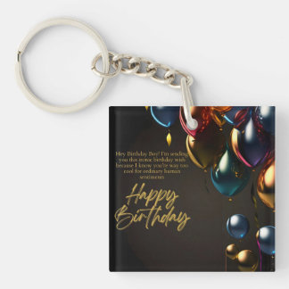 Porte-clefs Garçon d'anniversaire ironique