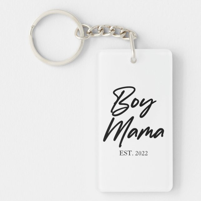Porte-clefs Garçon Mama Custom Est. Année Mini maman maman mam (Devant)