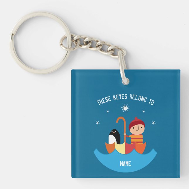 Porte-clefs Garçon Perdu Et Trouvé Amitié Métal Lunchbox Clé (Devant)