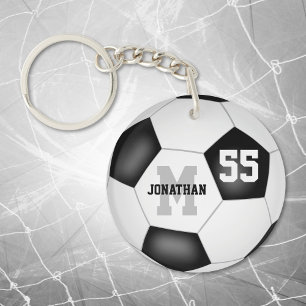 Porte-clefs garçons personnalisés filles nom jersey numéro soc