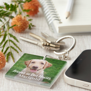 Porte-clefs Garde de photo de chien de compagnie pour toujours