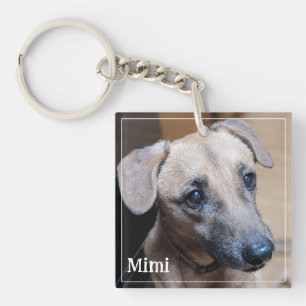 Porte-clefs Garde de photo de compagnie personnalisée minimali