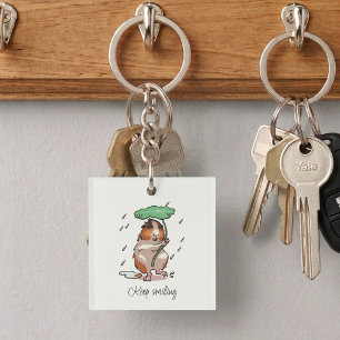 Porte-clefs Garde Sourire Cochons d'Inde Heureux qui Jouissent
