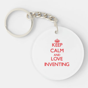 Porte-clefs Gardez le calme et aimez inventer