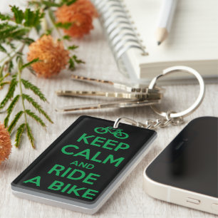 Porte-clefs Gardez votre calme et faites du vélo