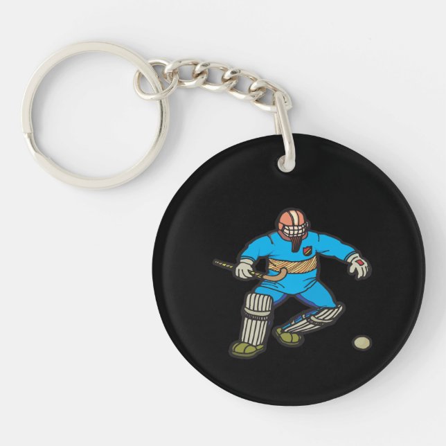 Porte-clefs Gardien de but d'hockey de champ (Devant)