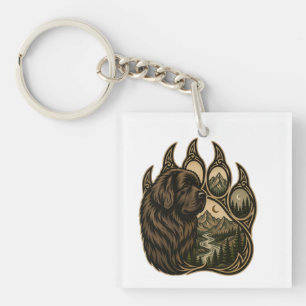 Porte-clefs Gardien de la Montagne – Art de Patte de Terre-Neu