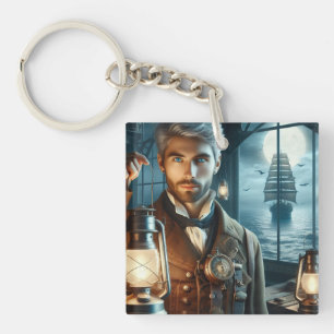 Porte-clefs Gardien de phare victorien Vintage Steampunk