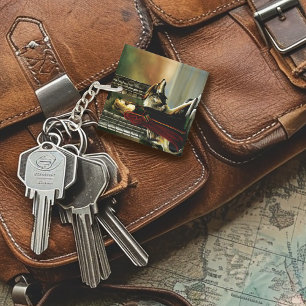 Porte-clefs Gardienne Loup Sorcière Mystique Portail de Pierre