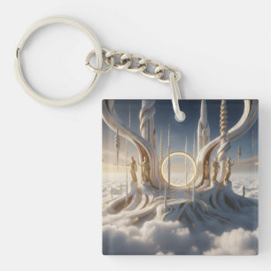 Porte-clefs Gardiens de portail céleste dans les nuages