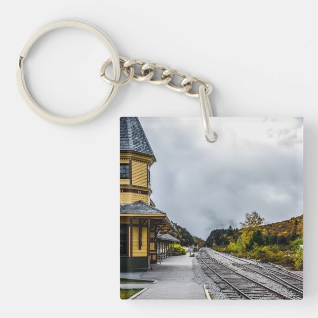 Porte-clefs Gare de Crawford Notch Porte - clé acrylique (Devant)