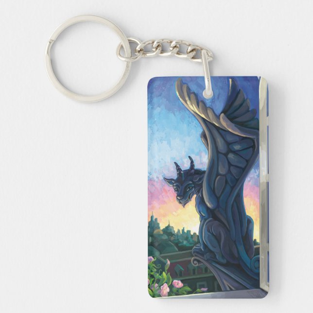 Porte-clefs Gargoyle Guardian Imaginaire Art (Devant)