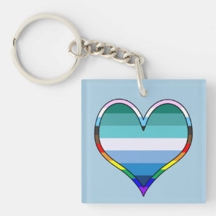 Porte-clefs Gay pride Heart Keychain