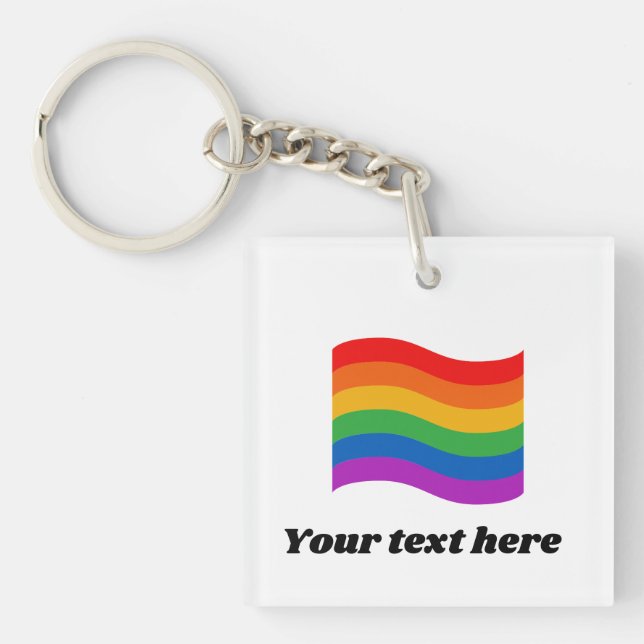 Porte-clefs Gay pride Merch Arc-en-ciel drapeau LGBTQ (Devant)
