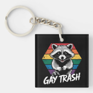 Porte-clefs Gay Trash Raccoon LGBTQ Pride Vintage
