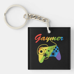Porte-clefs Gaymer Rainbow Video Game Controller Gaming