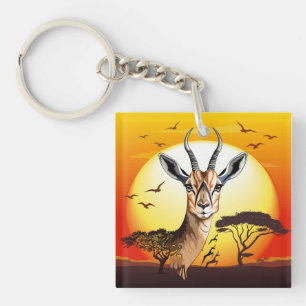 Porte-clefs Gazelle Antelope africaine animal sauvage