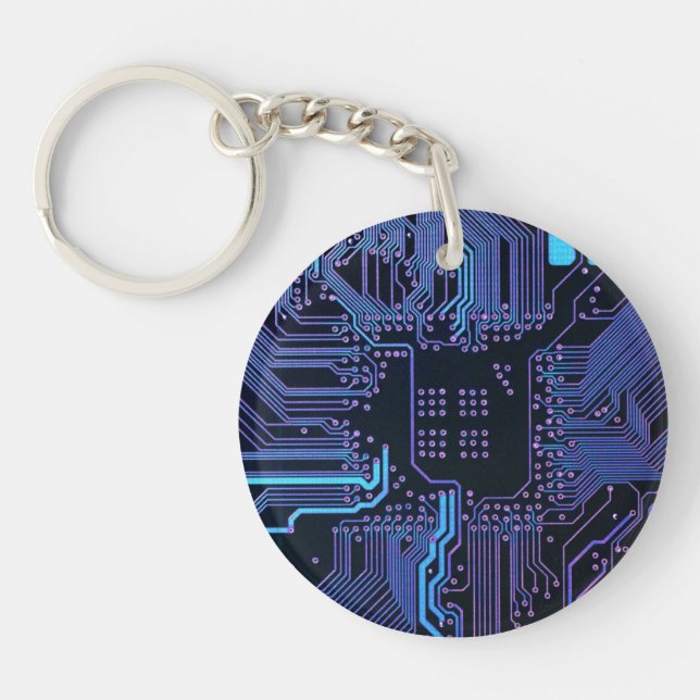 Porte-clefs Geek Sortie carte de circuit électronique Nerd PCB (Devant)
