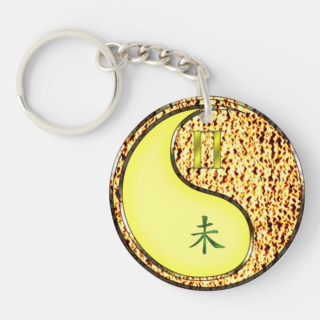 Porte-clefs Gemini et chèvre de feu (Devant)