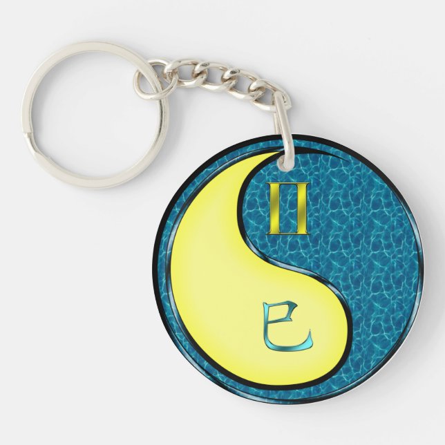 Porte-clefs Gemini et Serpent d'eau (Devant)