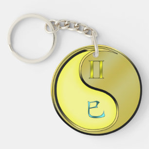 Porte-clefs Gemini et serpent métallique