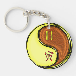 Porte-clefs Gemini et Tigre de Bois