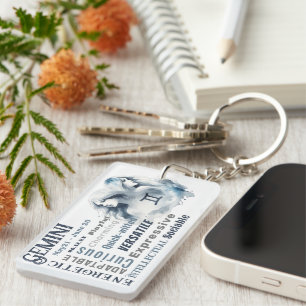 Porte-clefs Gemini Twins Traits SIGNE Zodiaque Date de naissan