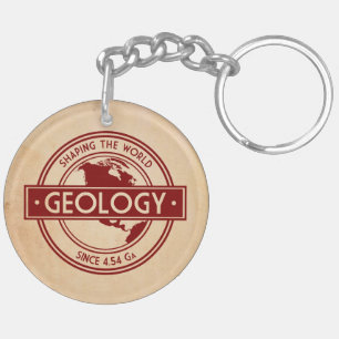 Porte-clefs Géologie - Façonner le logo mondial (Amérique du N
