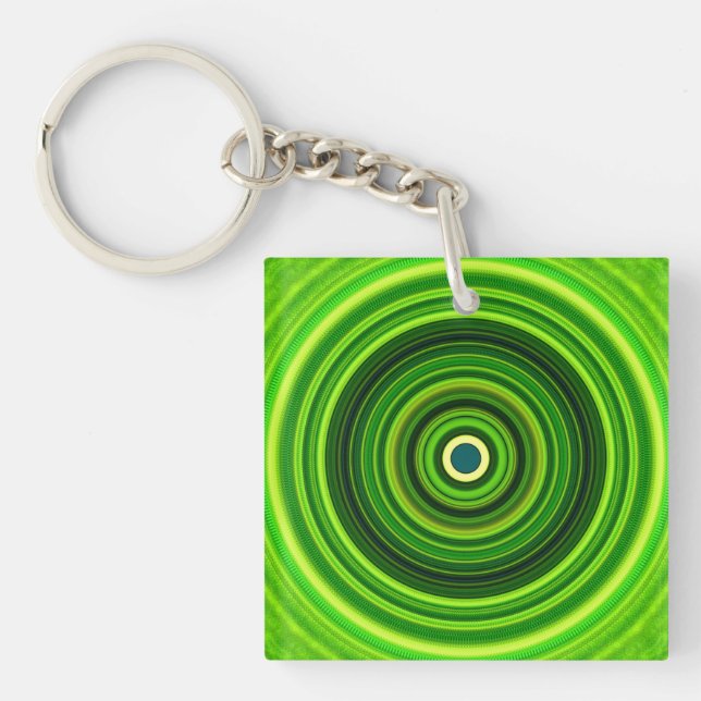 Porte-clefs Geomagnetic Green Mandala (Devant)