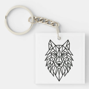 Porte-clefs Geometric Wolf Keychain