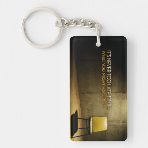 Porte-clefs George Eliot Citation inspirante "Jamais trop tard