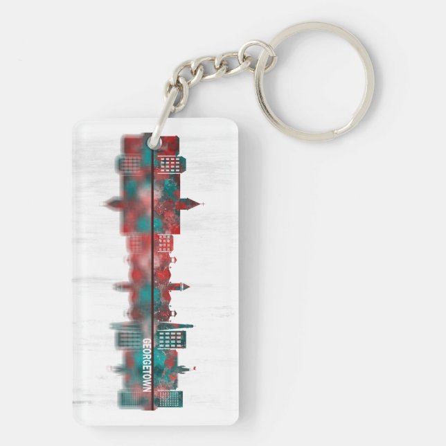 Porte-clefs Georgetown Guyana Skyline (Dos)