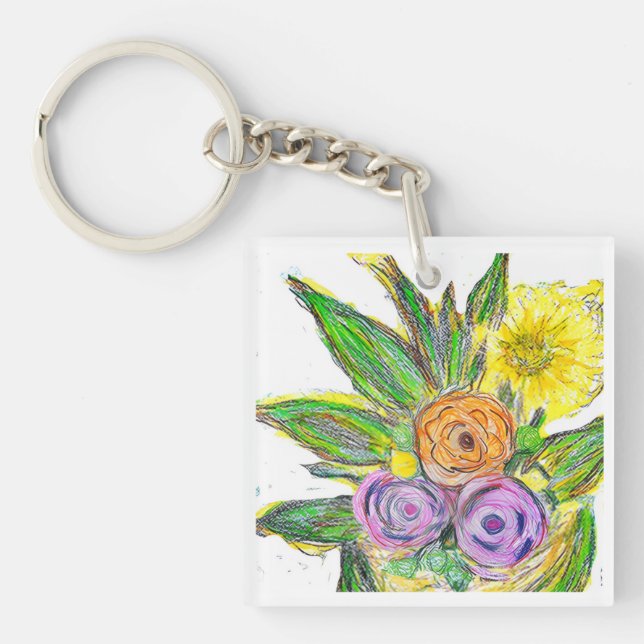 Porte-clefs Gerbéra Daisy (Devant)