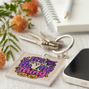 Porte-clefs Ghost & Citrouille mignon - Halloween heureux