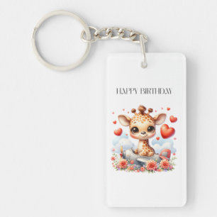 Porte-clefs Girafe Avion Anniversaire