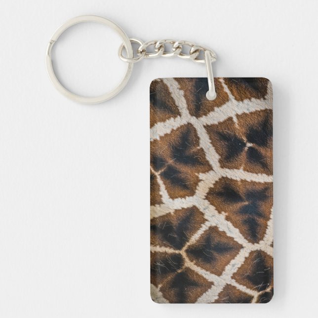 Porte-clefs giraffe animal fur skin texture wild leather patte (Devant)